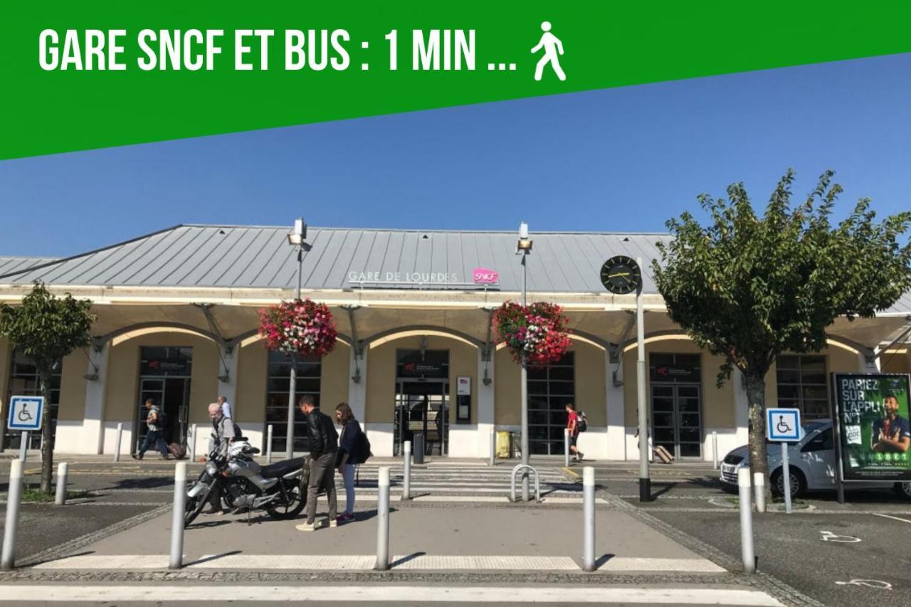 Loc Trotteur Le Pivoine Studio Grand Confort, Gare Sncf De Lourdes Bagian luar foto